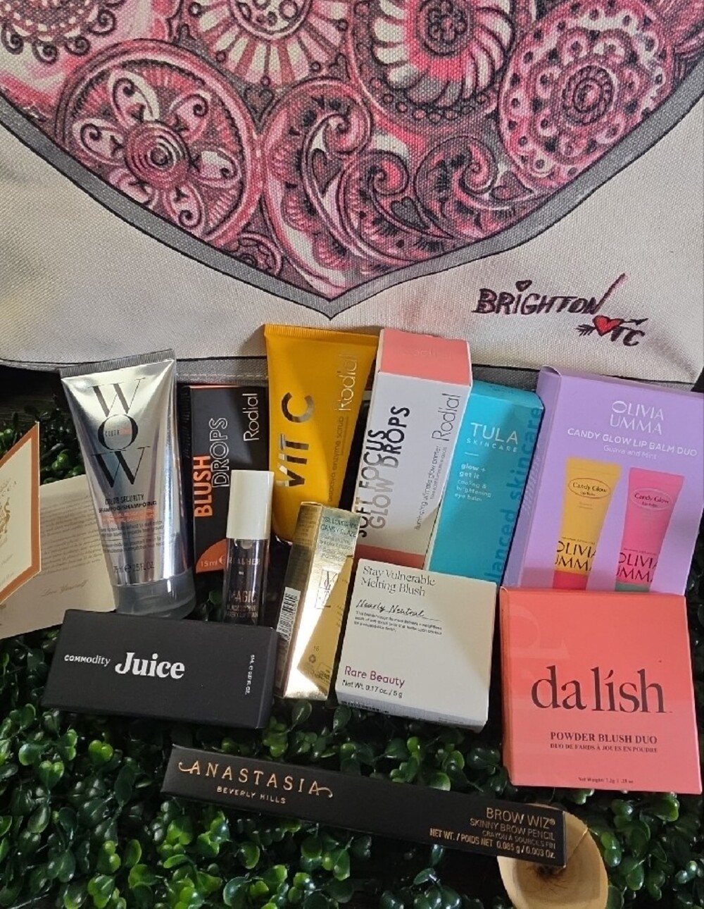 13 Piece Bowl Of NIB Beauty Products-Rodial,Rare Beauty,Tula,YSL...